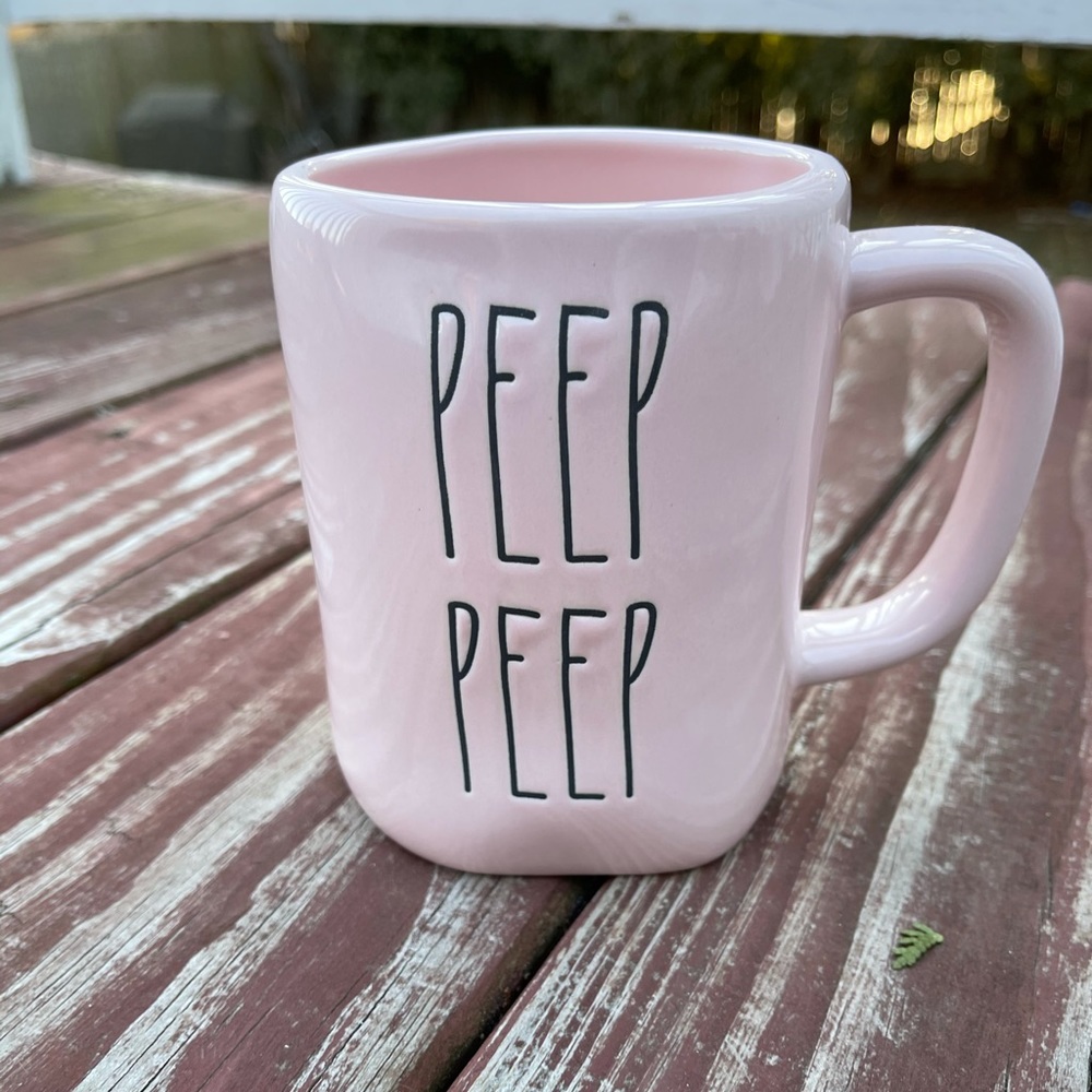 NWT Rae Dunn “Peep Peep” ceramic mug